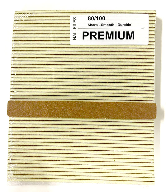 Premium Square Gold Nail File 80/100 (Option)