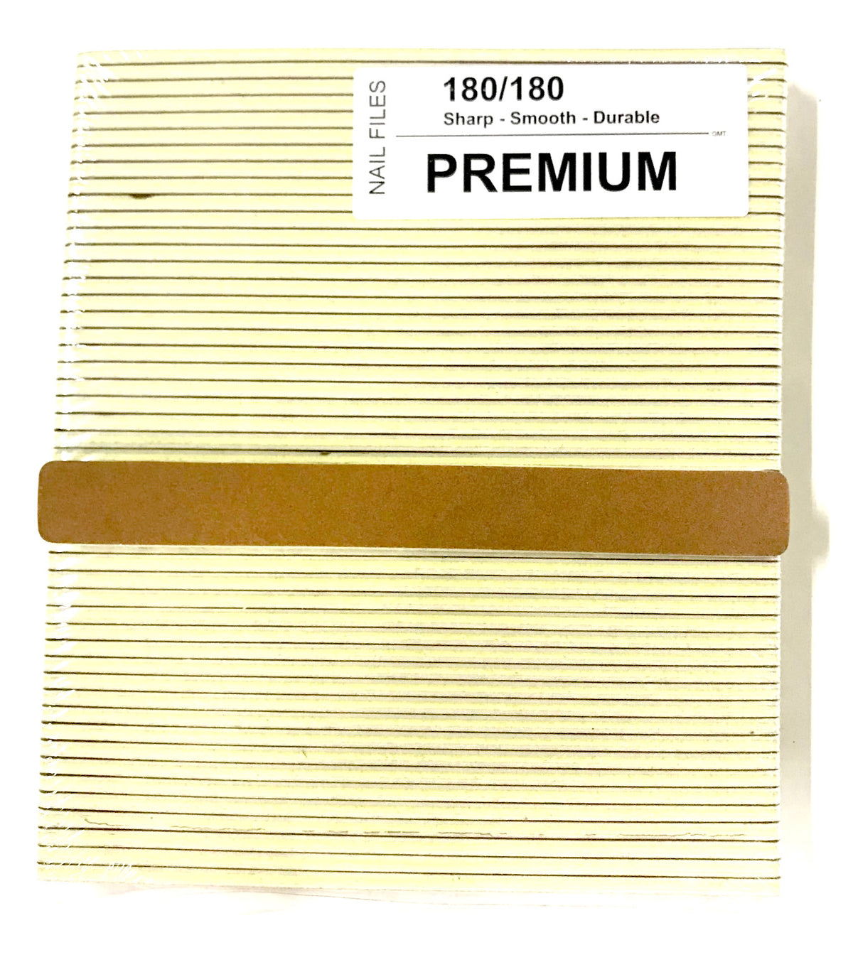Premium Square Gold Nail File 180/180 (Option)