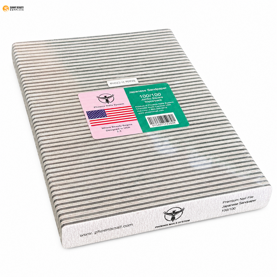 PHOENIX PREMIUM NAIL FILE - ZEBRA JUMBO FILE 100/100 USA 50pcs