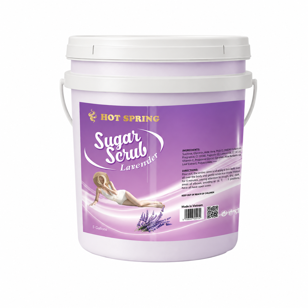 HotSpring Lavender Sugar Scrub - Pail 5 Gallon