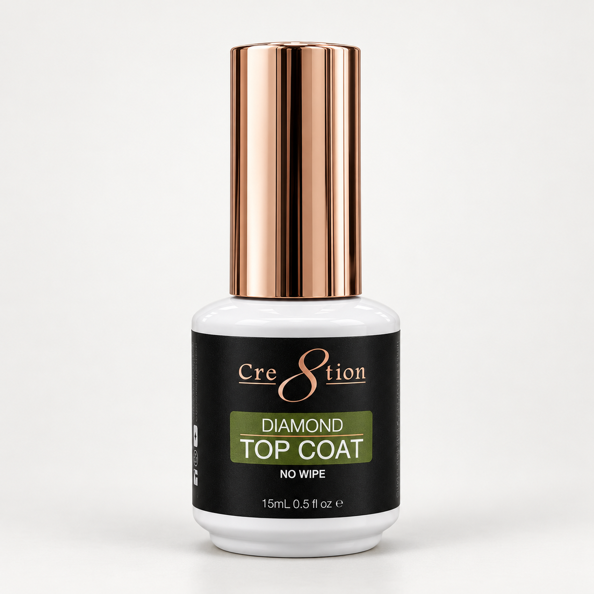 Cre8tion Gel Diamond No Wipe Top Coat 16oz Refill - With 6 Free Size 0.5oz