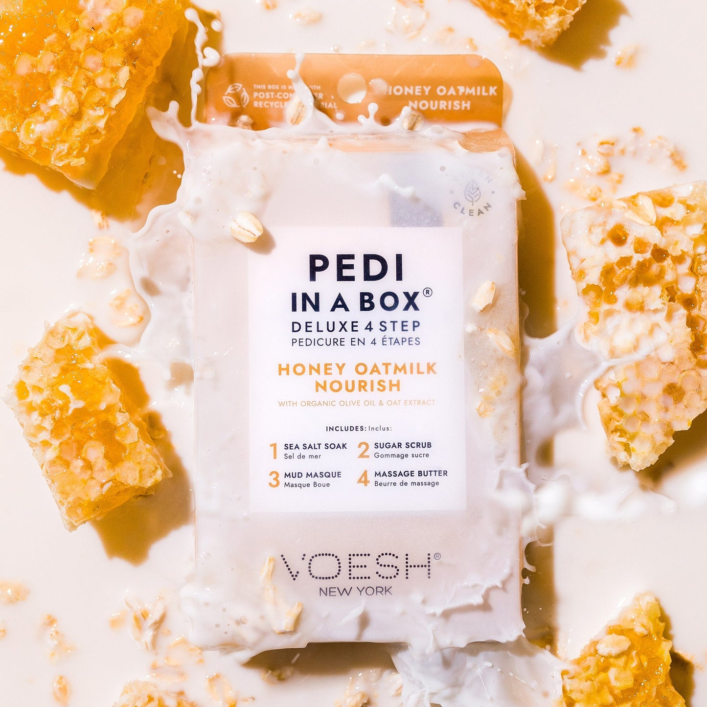 Voesh - Pedi in a Box Deluxe 4 Step Honey Oatmilk Nourish