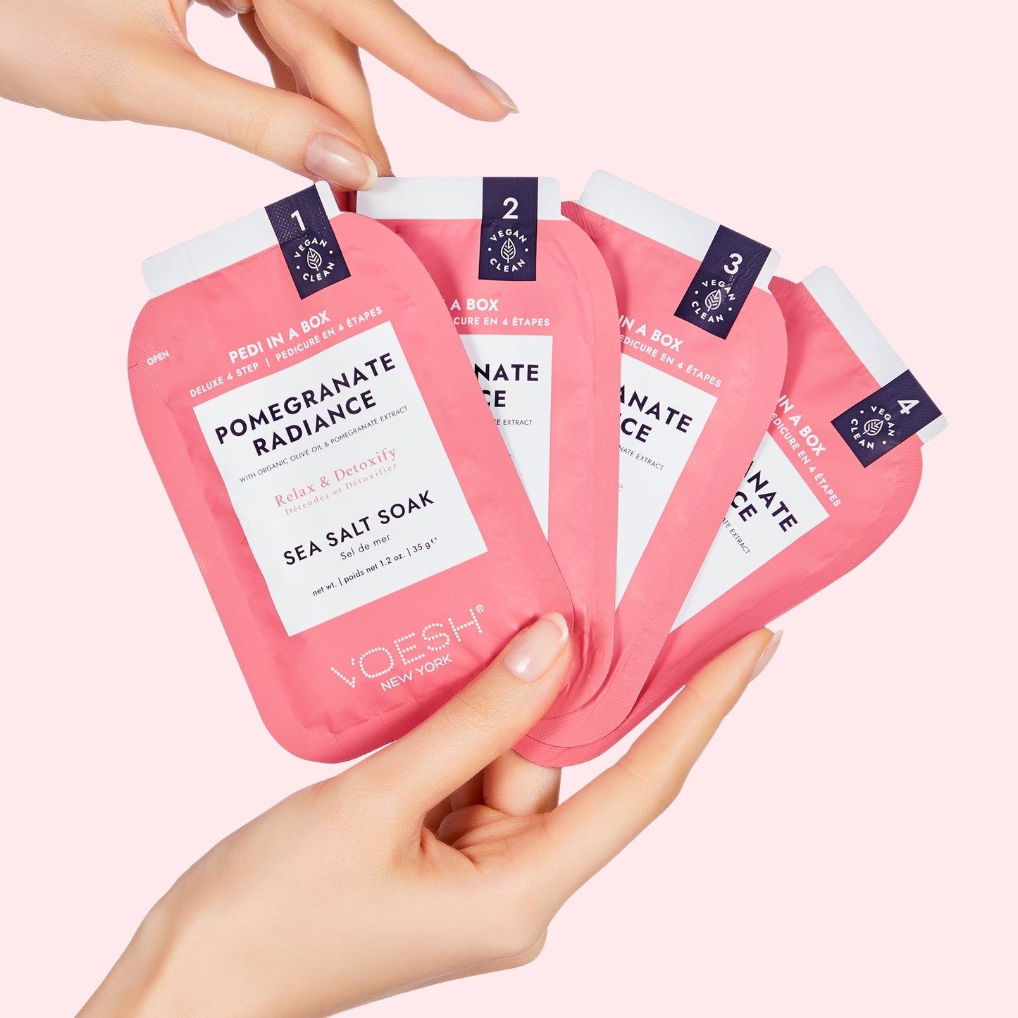 Voesh - Pedi in a Box Deluxe 4 Step Pomegranate Radiance