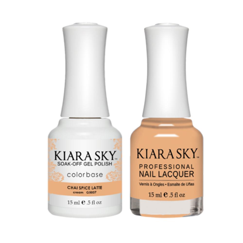 Kiara Sky Gel Nail Polish Duo - All-In-One - 5007 CHAI SPICE LATTE