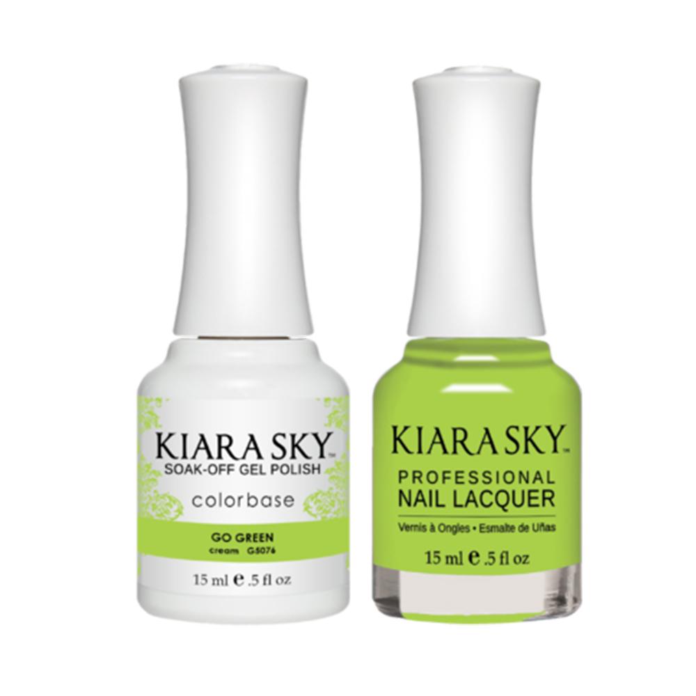 Kiara Sky Gel Nail Polish Duo - All-In-One - 5076 GO GREEN