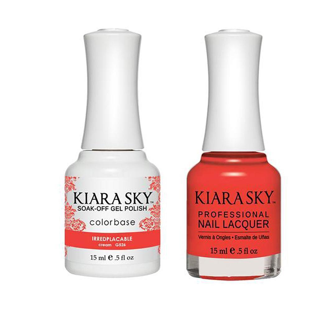 Kiara Sky Gel Nail Polish Duo - 526 Red Colors - Iredplacable