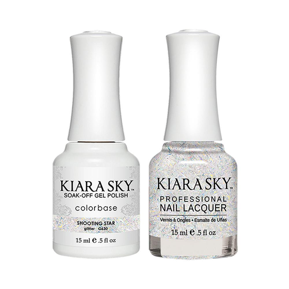 Kiara Sky Gel Nail Polish Duo - 630 Glitter Multi Colors - Shooting Star