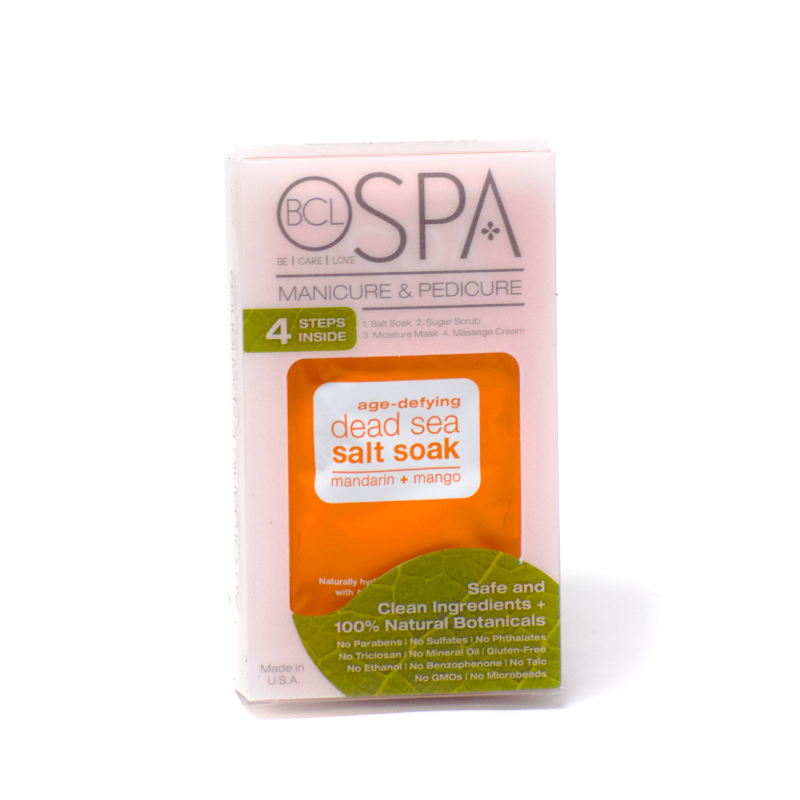 4-Step Pedicure & Manicure Kit Manarin & Mango, All Natural Ingredients Case of 72 by BCL SPA