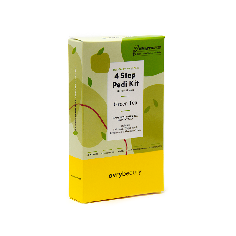 AvryBeauty 4 Step Pedicure Kit, Green Tea Case of 50