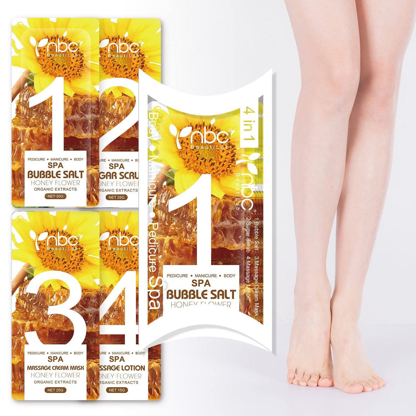 NBC Honey Flower - 4 Step Pedicure kit