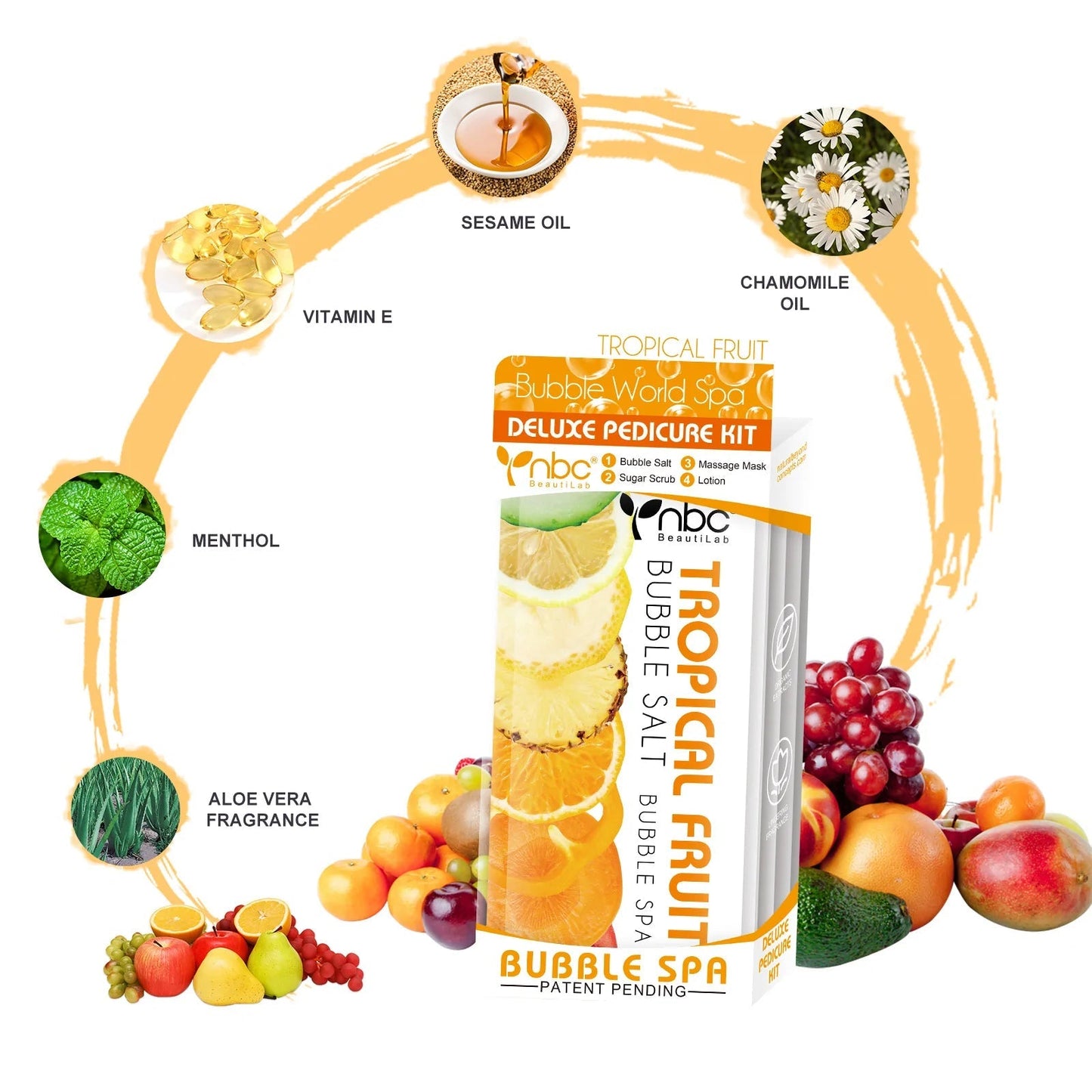 NBC Tropical Fruit - 4 Step Pedicure kit