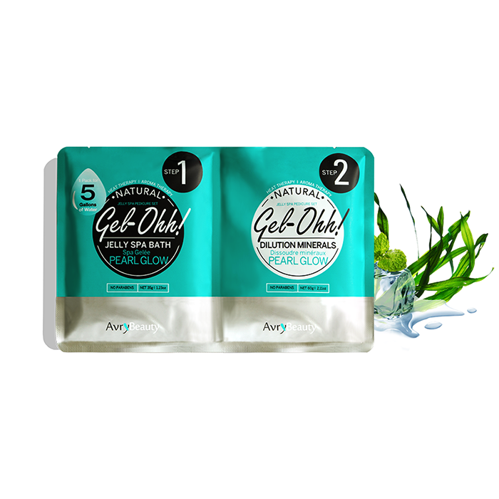 Jelly Pedicure Spa Packets - Pearl Glow Gel-Ohh By AvryBeauty Case of 120