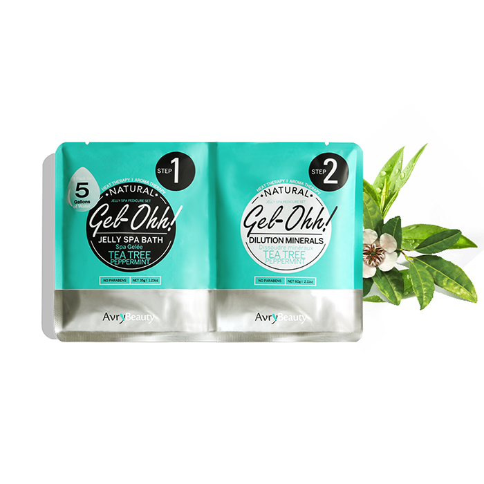 Jelly Pedicure Spa Packets - Tea Tree Gel-Ohh By AvryBeauty Case of 120
