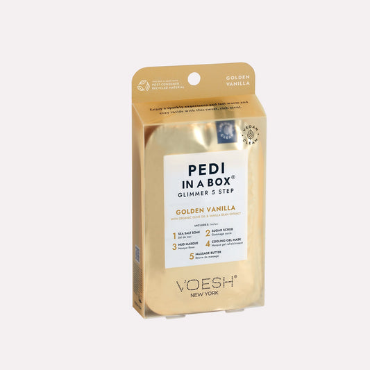 Voesh - Pedi in a Box Glimmer 5 Step Golden Vanilla