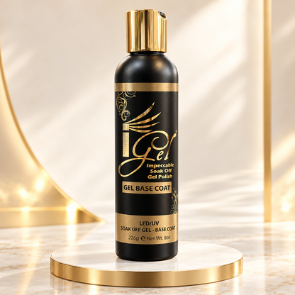 iGel Soak Off Gel - Base Coat 8oz Refill (Free 6 Bottle 0.5oz)