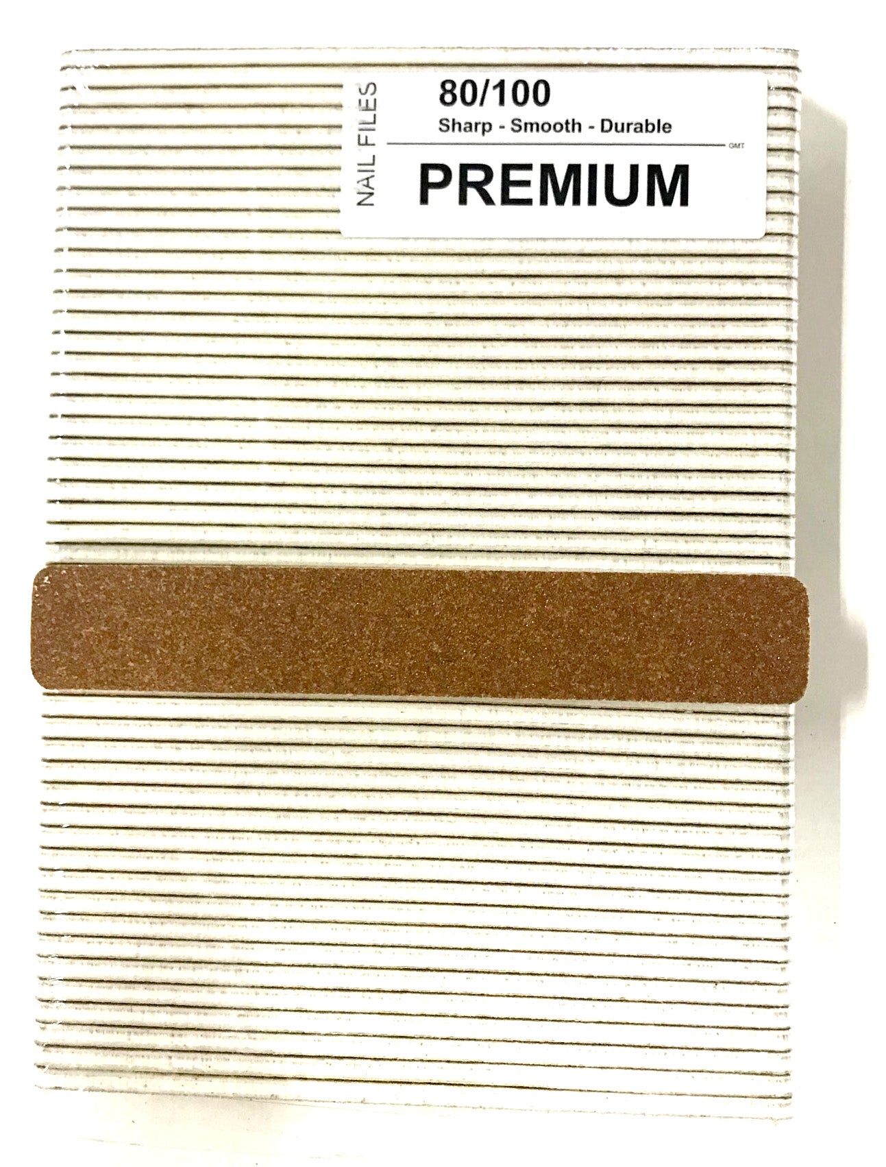 Premium Jumbo Gold White Nail File 80/100 (Option)