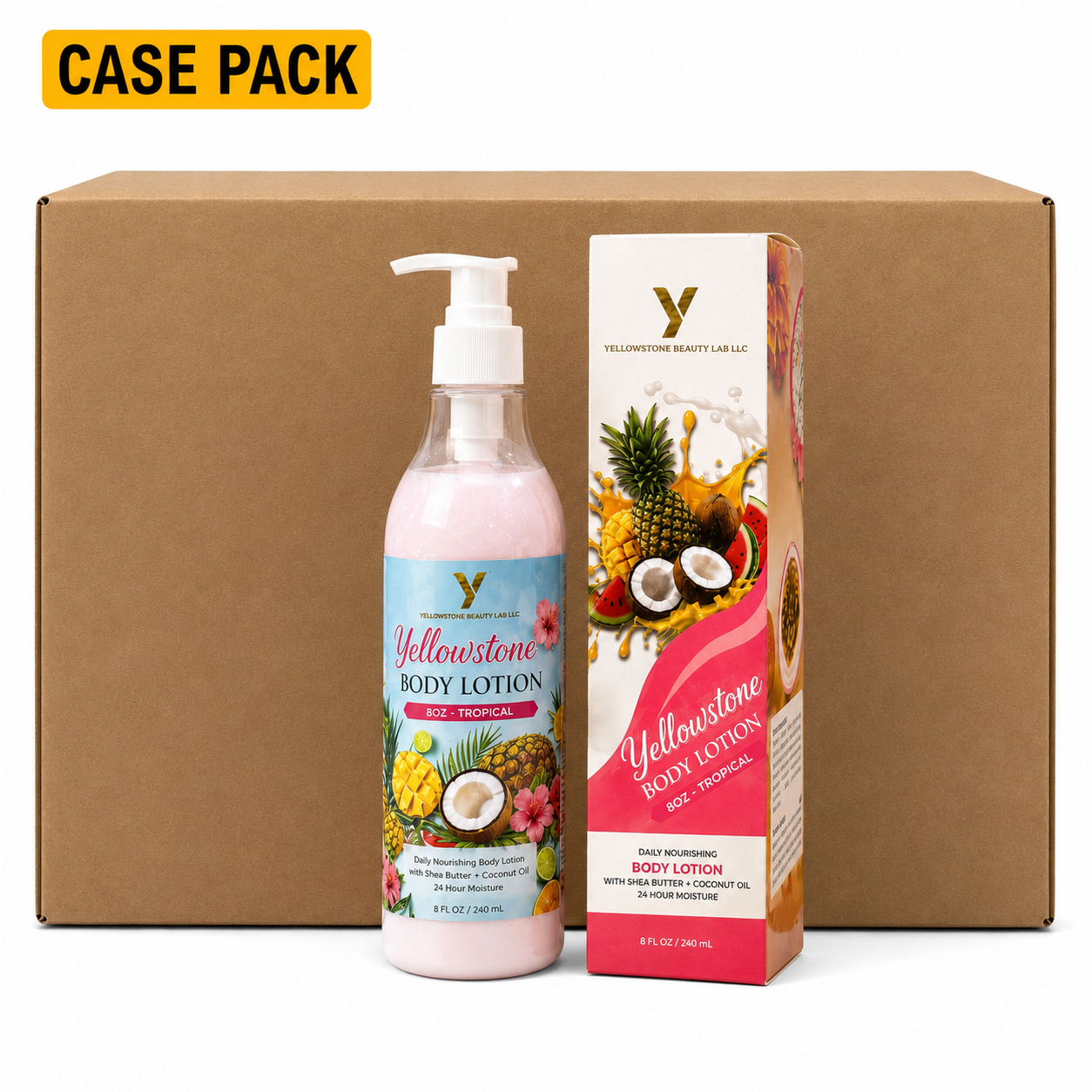 Yellowstone Body Lotion 8oz - Tropical - Free Gift Box