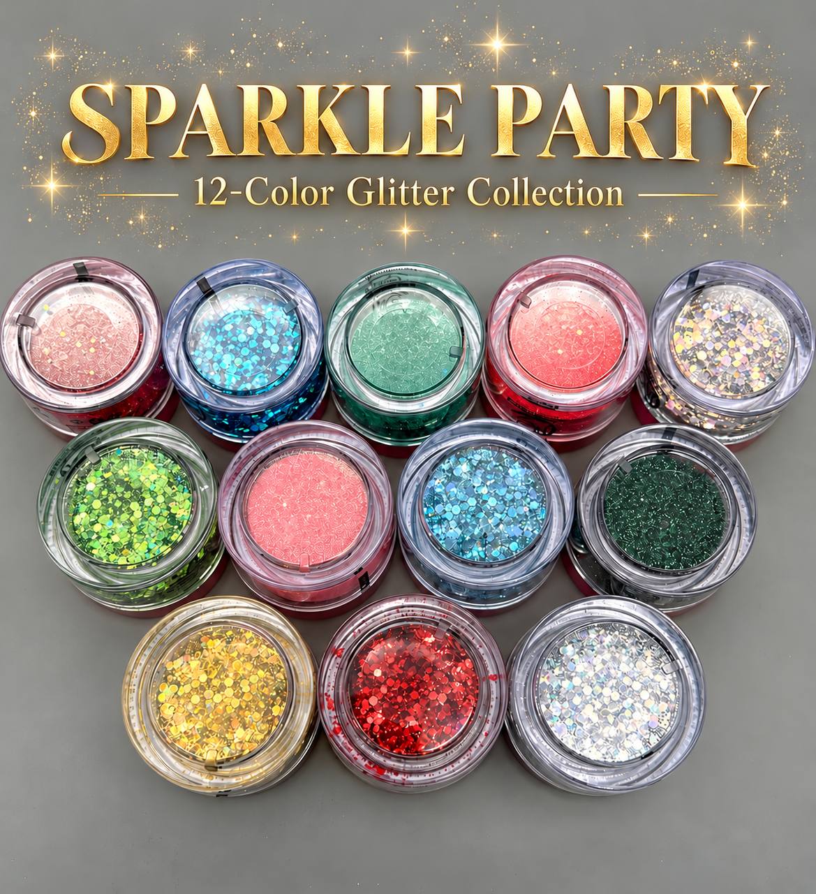 MS Sparkle Party 12 Color Glitter Collection
