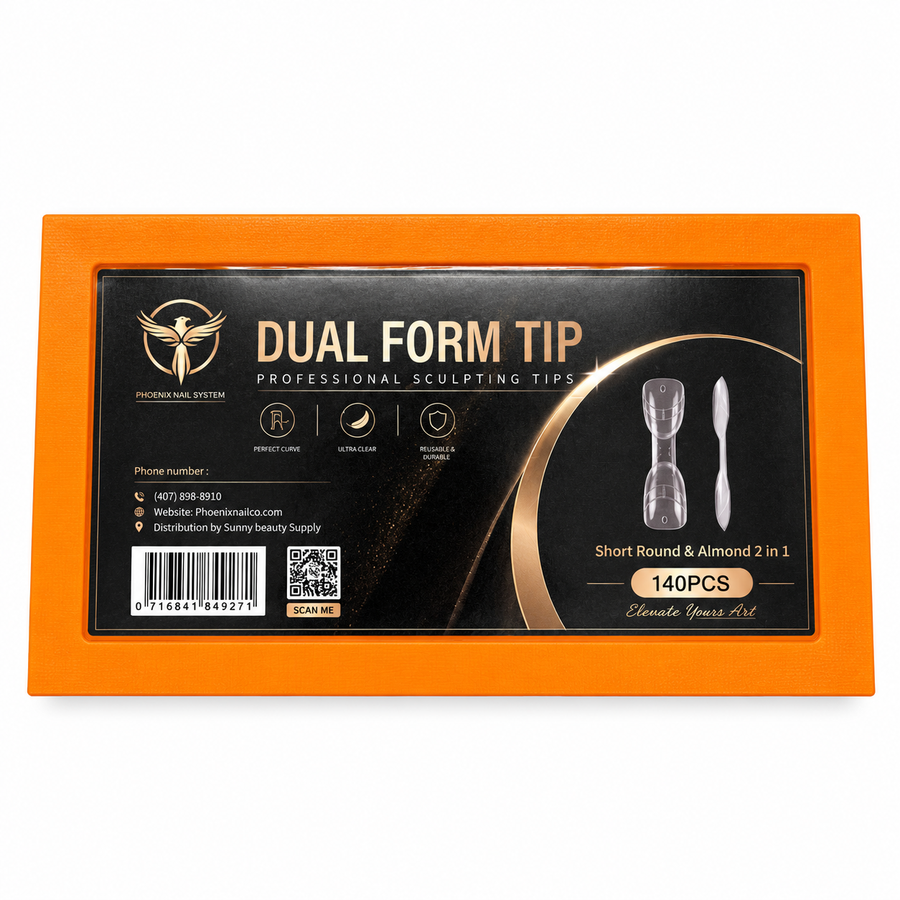 Phoenix Double-Ended Nail Form 2in1 Classic - Almond & Oval - 14 sizes 140pcs/box - #53 - FREE Gel Stick For Picking Up Gel