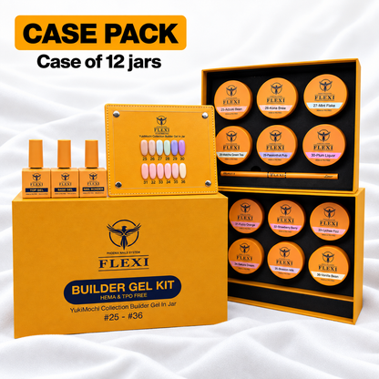 PHOENIX FLEXI Builder Gel (In Jar) BIAJ #25 - #36 colors - 50ml (Included Color Chart) - Yukimochi Collection