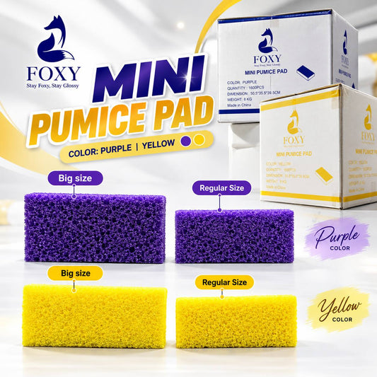 FOXY Mini Pumice Pad - Yellow / Purple