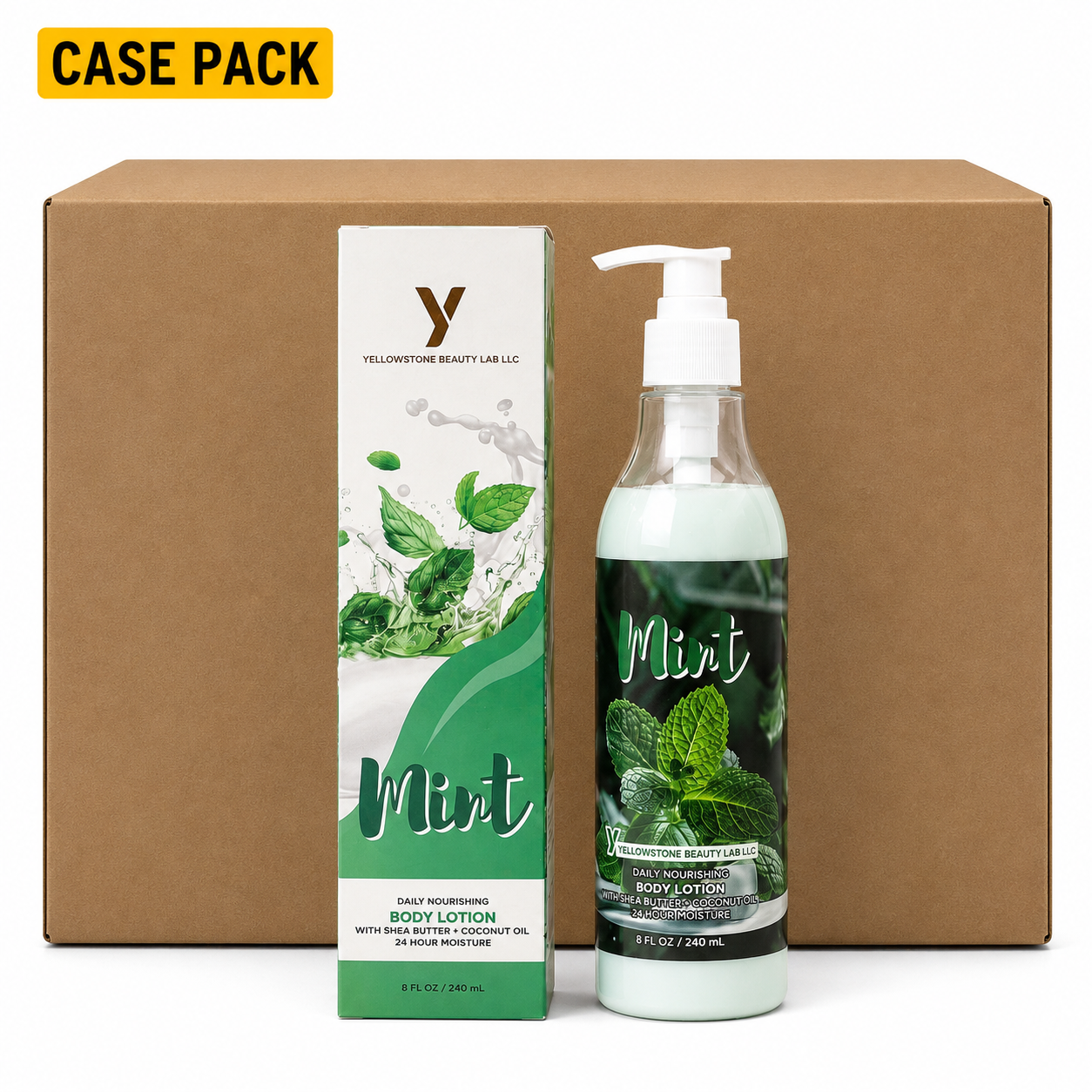 Yellowstone Body Lotion 8oz - Mint - Free Gift Box
