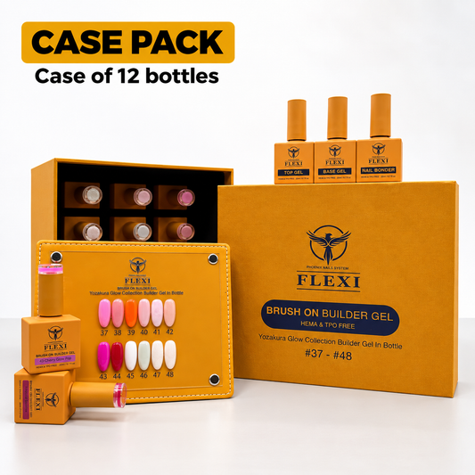 PHOENIX FLEXI Builder Gel (In Bottle) BIAB #37 - #48 colors - 20ml (Included Color Chart) - Yozakura Glow Collection