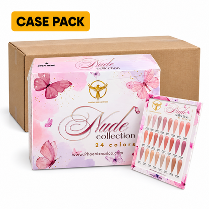 Phoenix NUDE Gel Collection 24 Colors - Free Extra 24 Gels + 1 Color Book + Vali