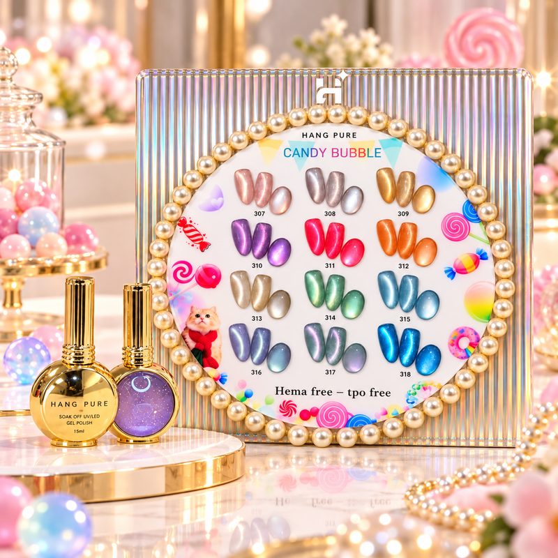 HANG CANDY BUBBLE CATEYE 12 COLORS - FREE 1 SET WATER DROP + 1 MAGNET