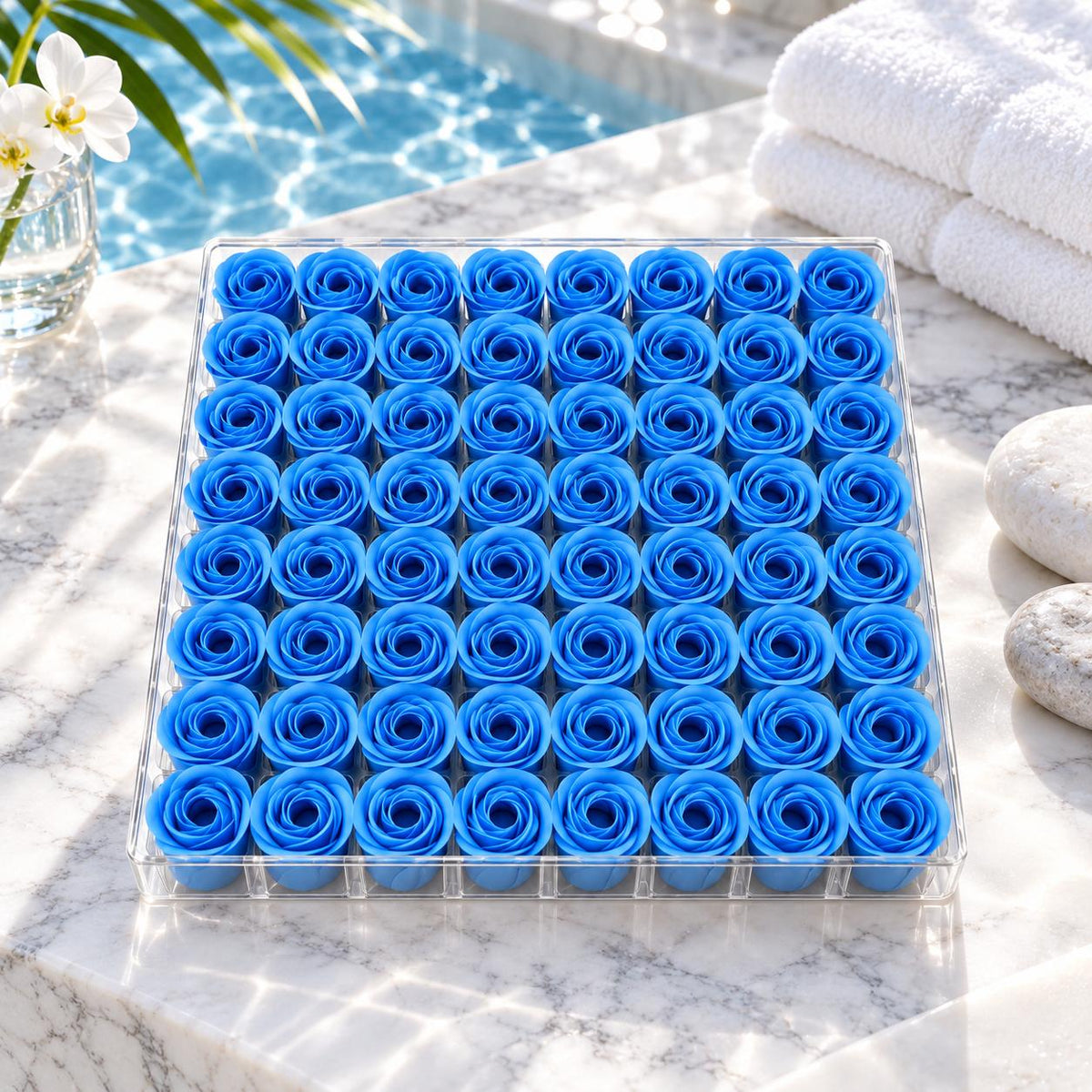 POSH Rose Dissolving Spa Soap 81pcs - Royal Blue