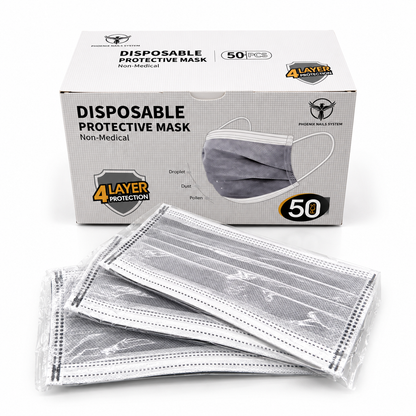 Phoenix Carbon Disposable Face Mask 4 Layers