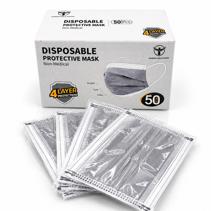 Phoenix Carbon Disposable Face Mask 4 Layers