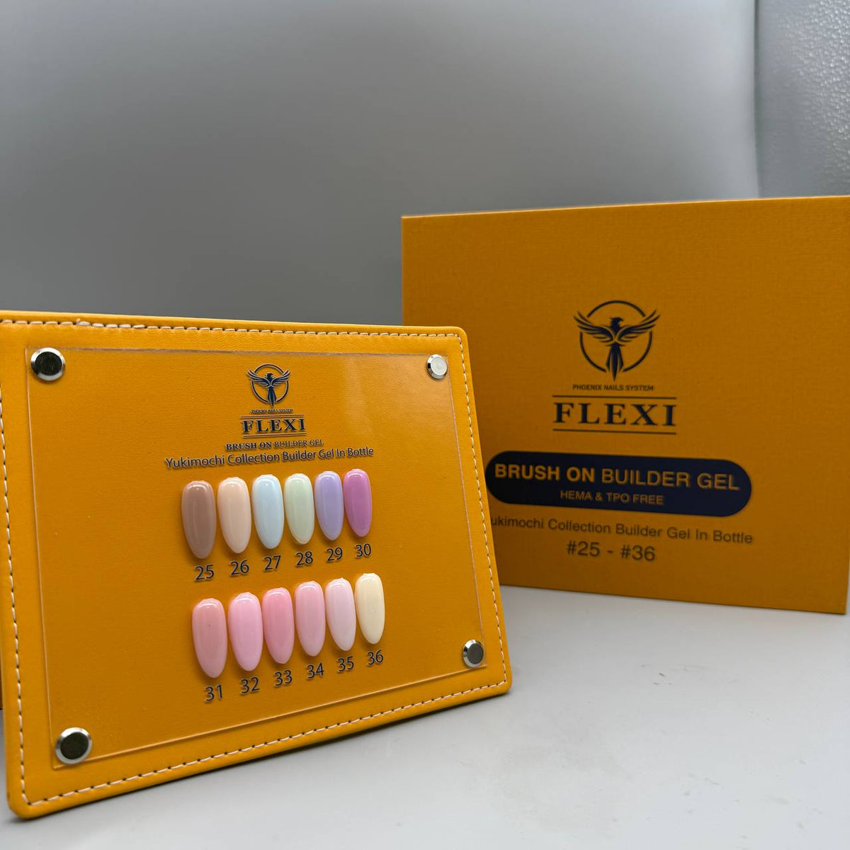 PHOENIX FLEXI Builder Gel (In Bottle) BIAB #25 - #36 colors - 20ml (Included Color Chart) - YukiMochi Collection