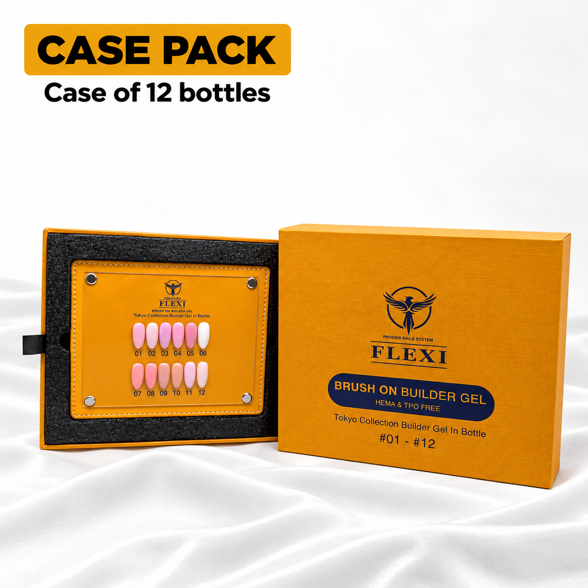 PHOENIX FLEXI Builder Gel (In Bottle) BIAB #1 - #12 colors - 20ml (Included Color Chart) - Tokyo Collection