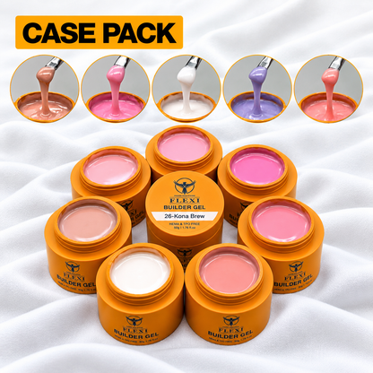 PHOENIX FLEXI Builder Gel (In Jar) 60 colors Master Kit (Included Color Chart) - Free Extra Top + Base + Bond Refill (8oz)