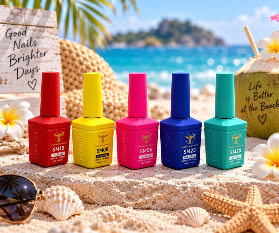 Phoenix NEON CRUSH Gel Collection 24 Colors - Free Extra 24 Gels + 1 Color Book + Vali