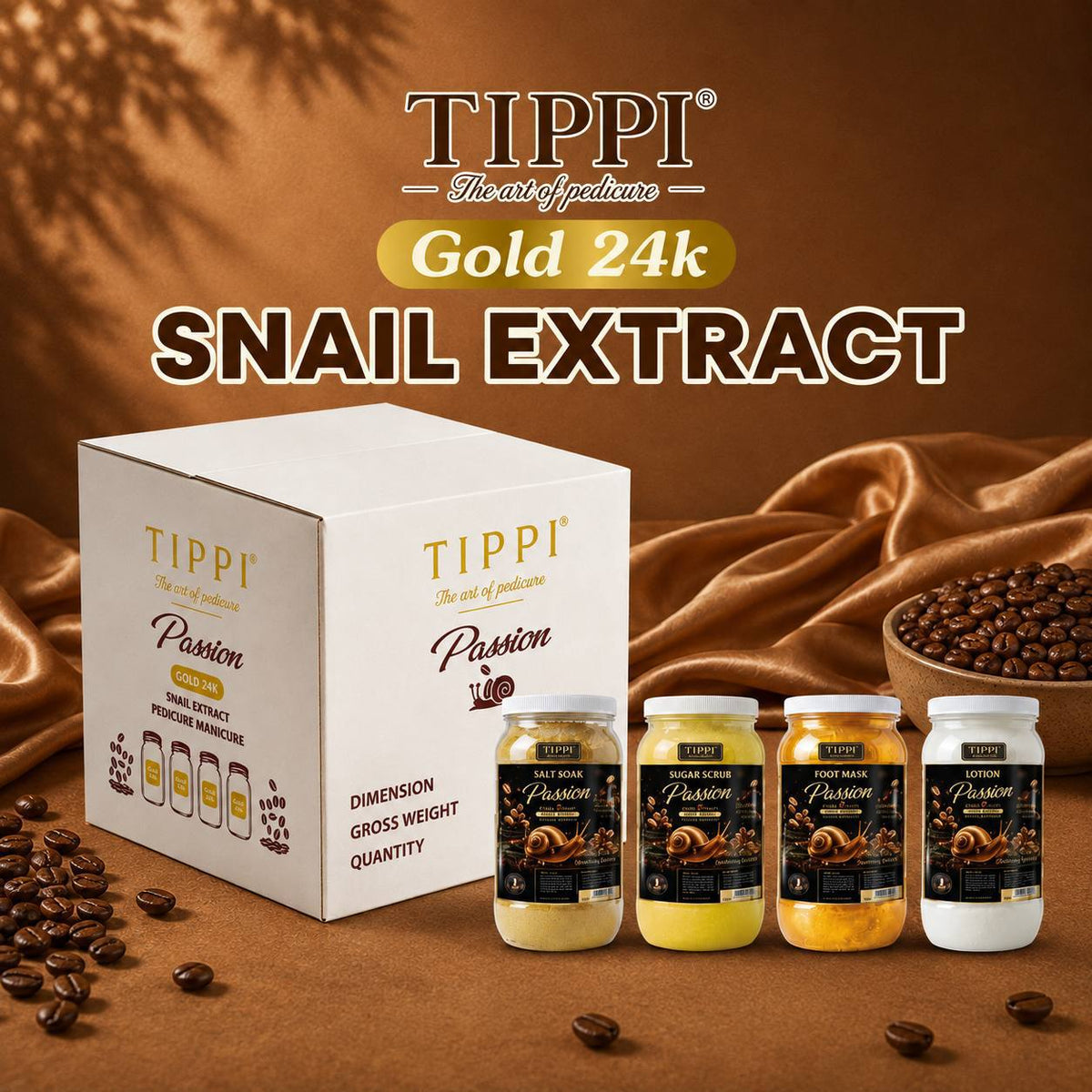 TIPPI Gold 24K Snail Extract 4-Step Pedicure (All Scents)