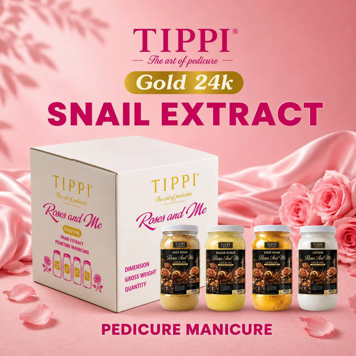 TIPPI Gold 24K Snail Extract 4-Step Pedicure (All Scents)