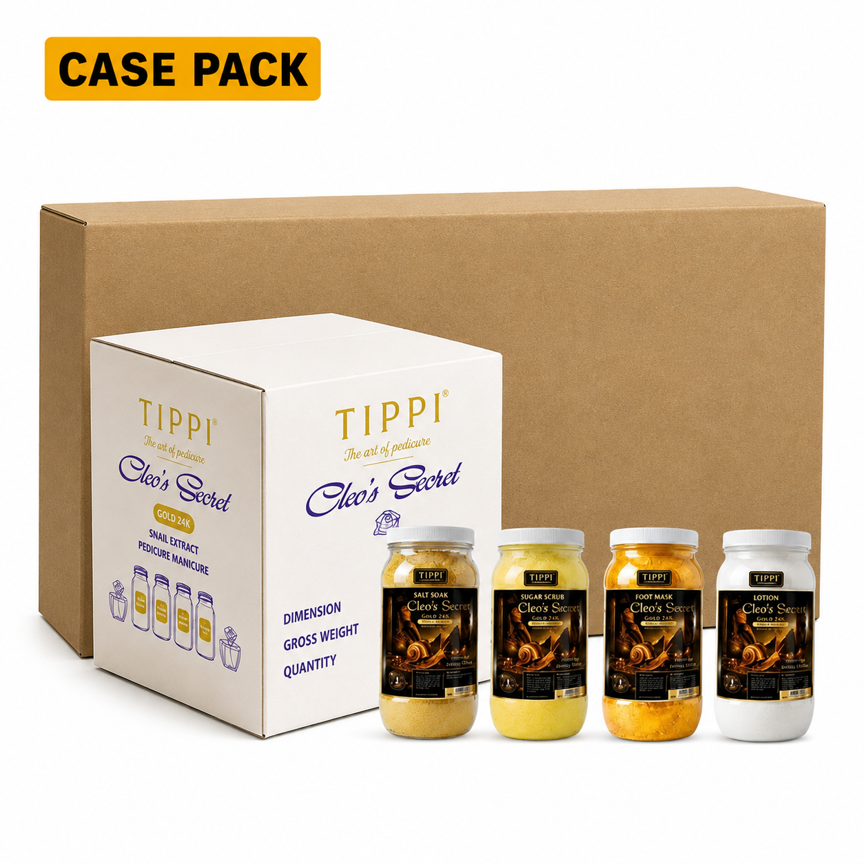 TIPPI Gold 24K Snail Extract 4-Step Pedicure | 1 Gallon Each