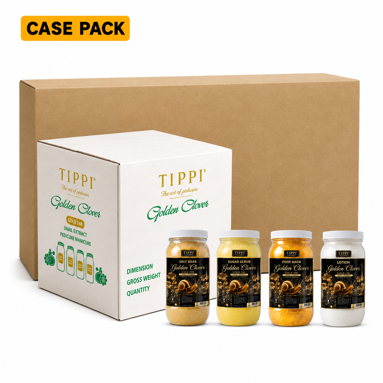 TIPPI Gold 24K Snail Extract 4-Step Pedicure | 1 Gallon Each