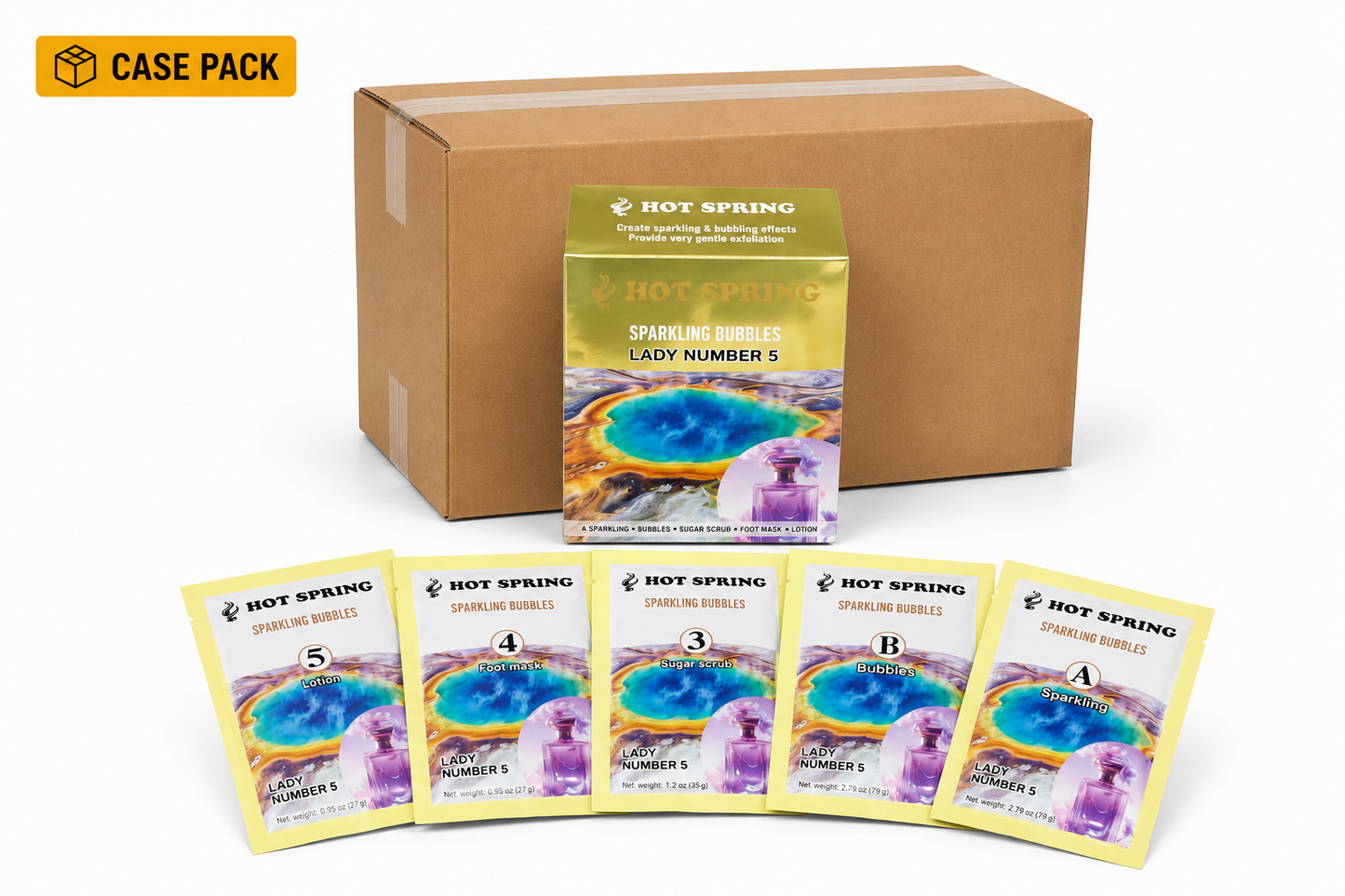 Hot Spring – Sparkling Bubbles Pedicure Set (5 Step)