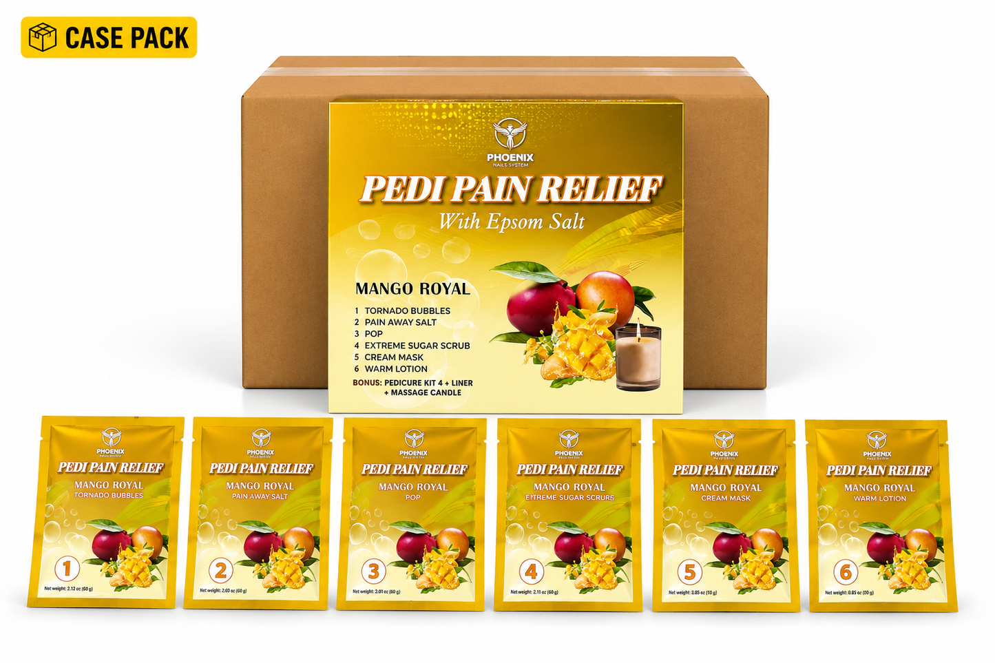 Phoenix Pedi Pain Relief With Epsom Salt 12 Step - NEW VERSION