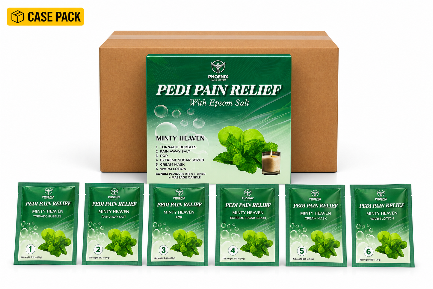 Phoenix Pedi Pain Relief With Epsom Salt 12 Step - NEW VERSION