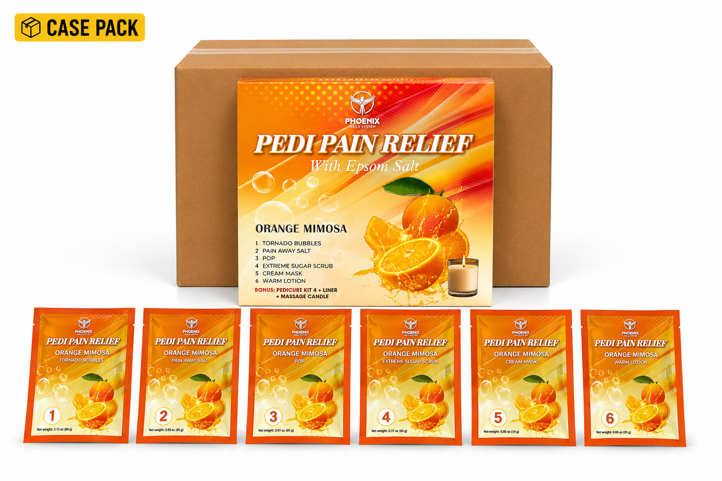 Phoenix Pedi Pain Relief With Epsom Salt 12 Step - NEW VERSION