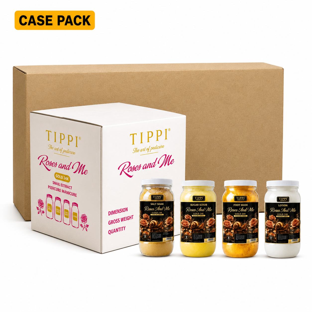 TIPPI Gold 24K Snail Extract 4-Step Pedicure | 1 Gallon Each