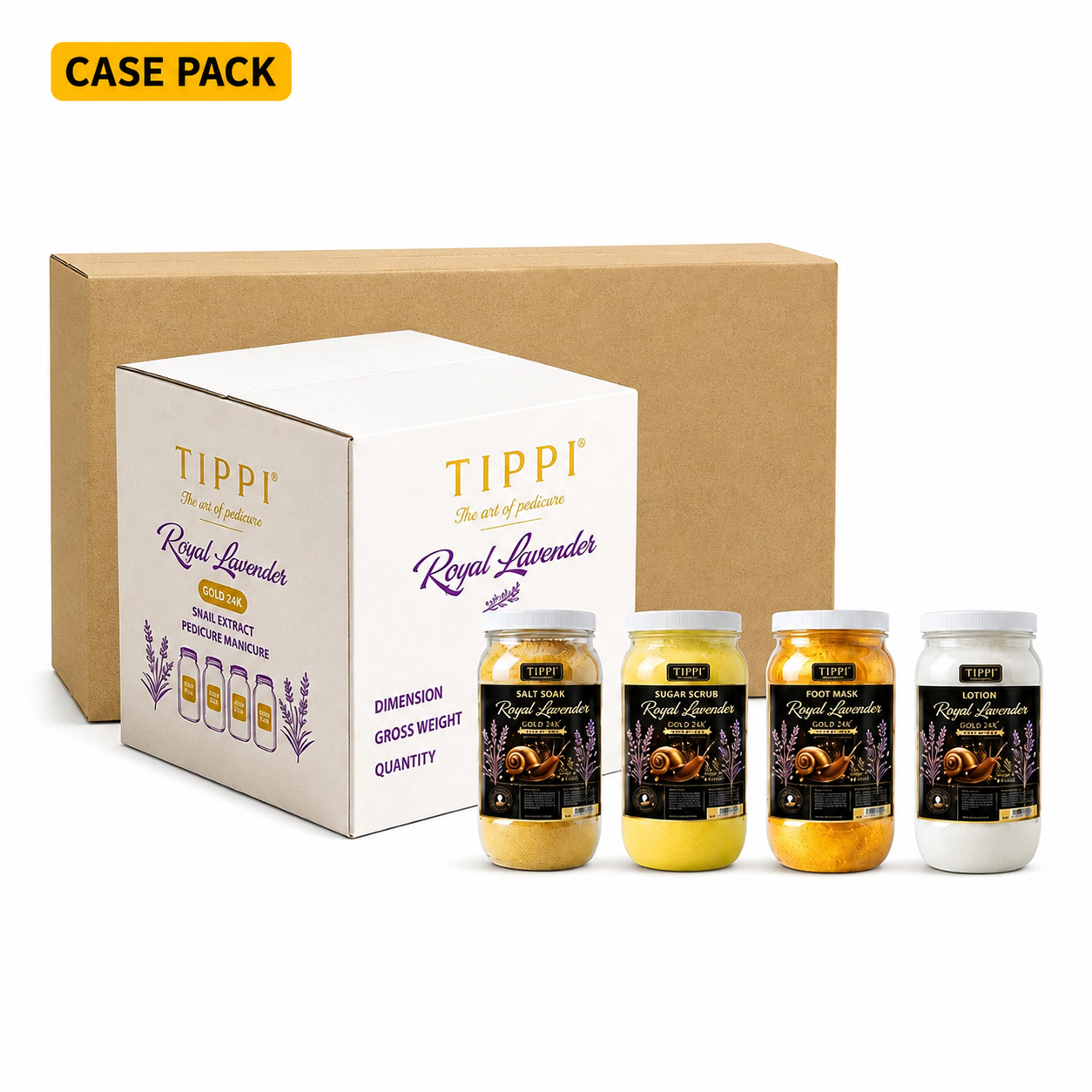 TIPPI Gold 24K Snail Extract 4-Step Pedicure | 1 Gallon Each