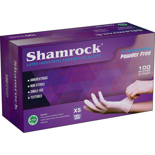 Shamrock Latex Gloves Box Extra Small Size ( Powder Free )