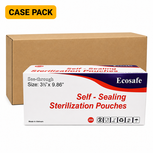Ecosafe Sterilization Pouch 3.5'' x 9.86'' Box of 200pcs