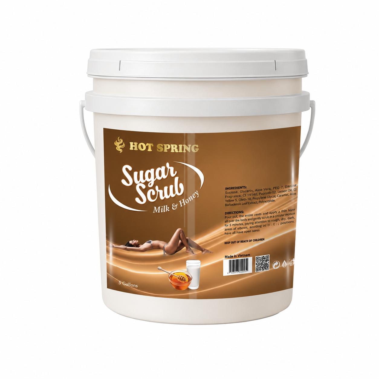 HotSpring Milk & Honey Sugar Scrub - Pail 5 Gallon
