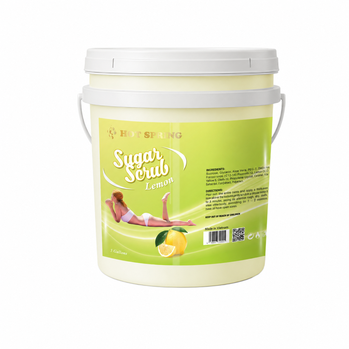 HotSpring Lemon Sugar Scrub - Pail 5 Gallon